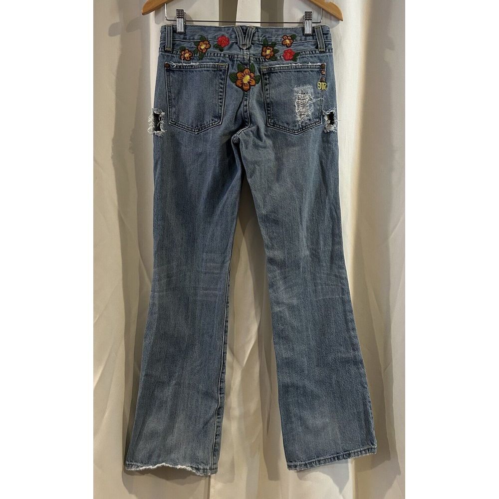 Miss Me Jeans Jenny Embroidered Distressed Floral Size 28